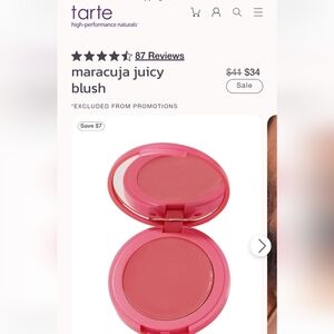Tarte Maracuja Juicy Blush  Orchid NIB 3.5 g full Size